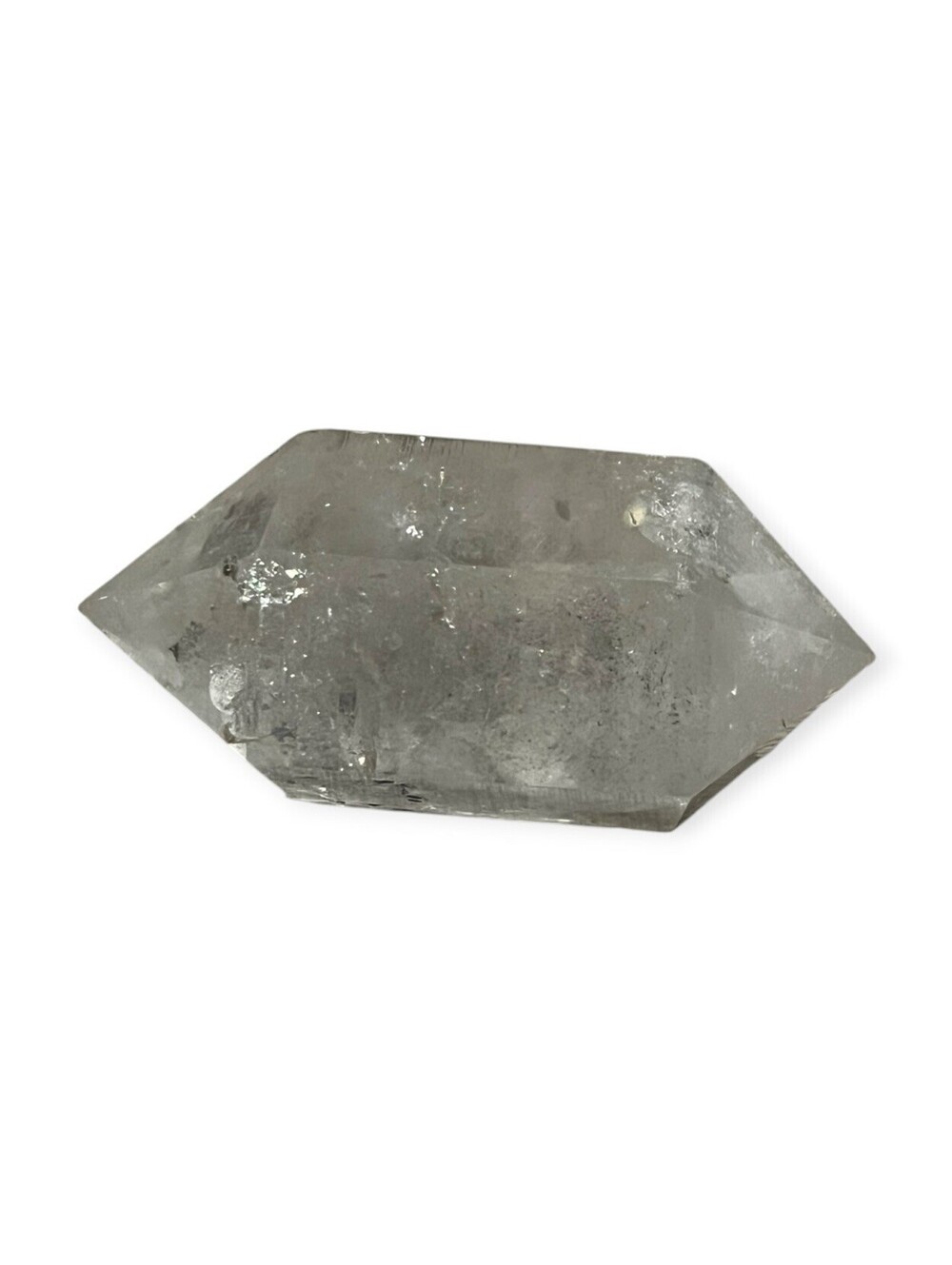 Clear Quartz Double Terminated Crystal Point Wand Natural Stone Specimen
